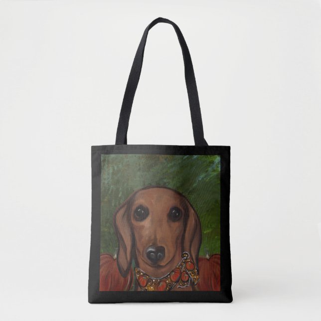 Bolso De Tela Red Dachshund (Anverso)