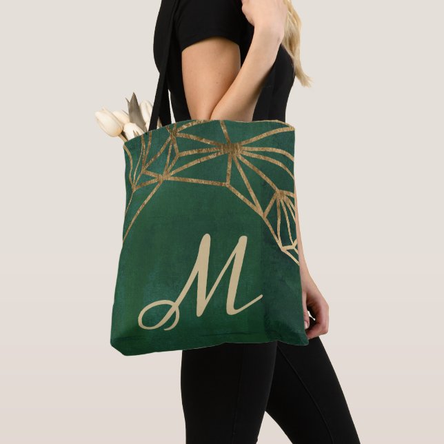 Bolso De Tela Red de selva dorada y verde (Detalle)