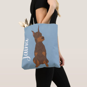 Bolso De Tela Red Doberman Pinscher