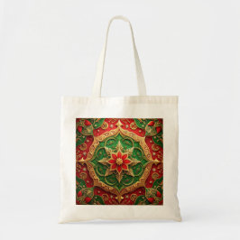 Bolso De Tela Red Green Decorative Holiday Tote Bag