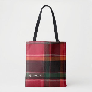 Bolso De Tela Red Green Madras reutilizables