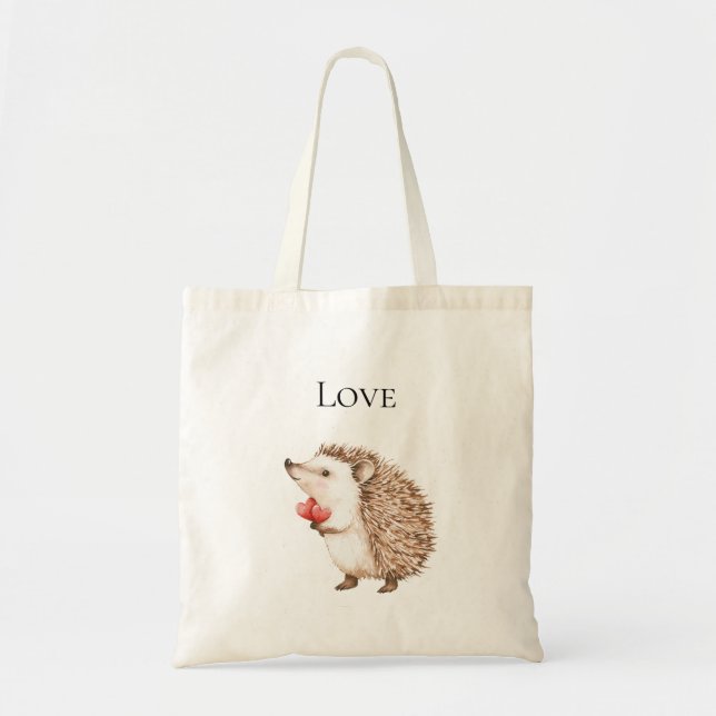 Bolso De Tela Red Hearts Hedgehog (Frente)