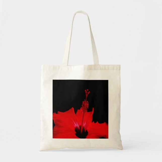 Bolso De Tela Red Hibiscus (Frente)