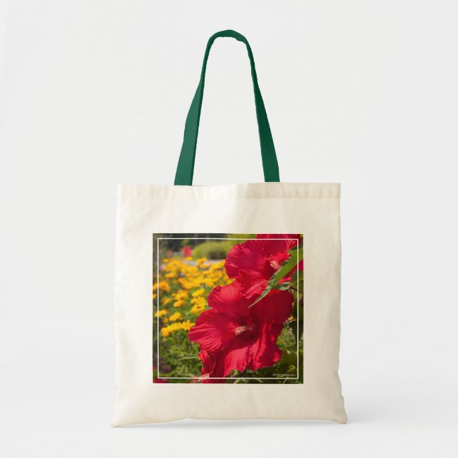 Bolso De Tela Red Hibiscus (Frente)