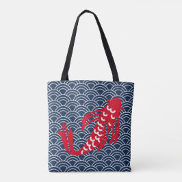 Bolso De Tela Red Koi Fish
