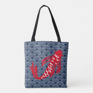 Bolso De Tela Red Koi Fish