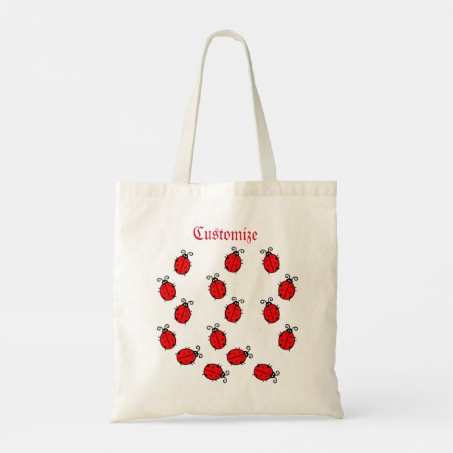 Bolso De Tela Red Ladybugs Crawling Thunder_Cove (Reverso)