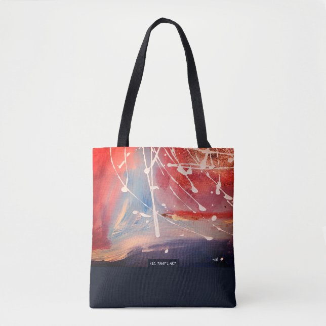 Bolso De Tela Red Planet, Abstract Art  (Anverso)