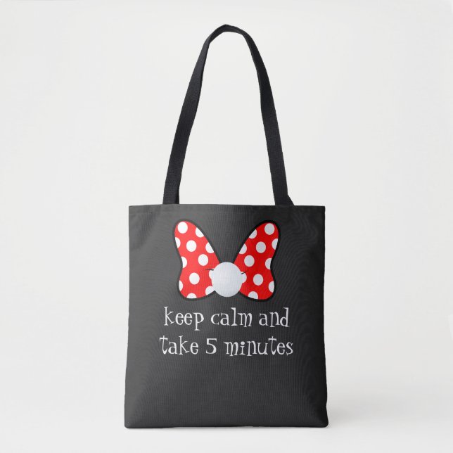 Bolso De Tela Red polka dots vibrant Ribbon (Anverso)