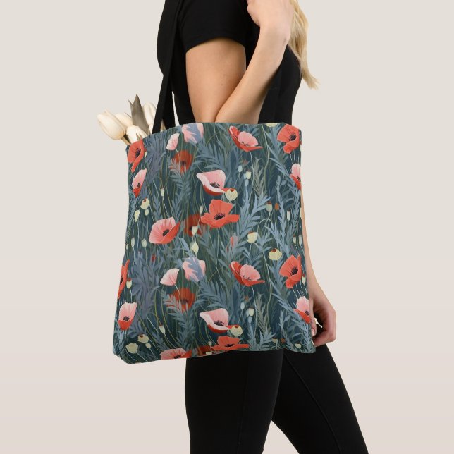 Bolso De Tela Red Poppy Meadow (Detalle)