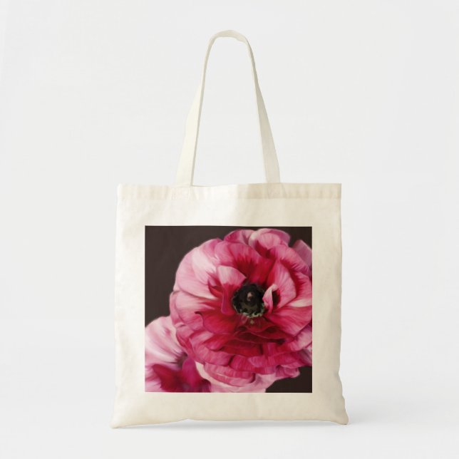Bolso De Tela Red Ranunculus (Frente)