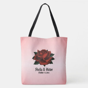 Bolso De Tela Red Rose Gothic Boda Personal
