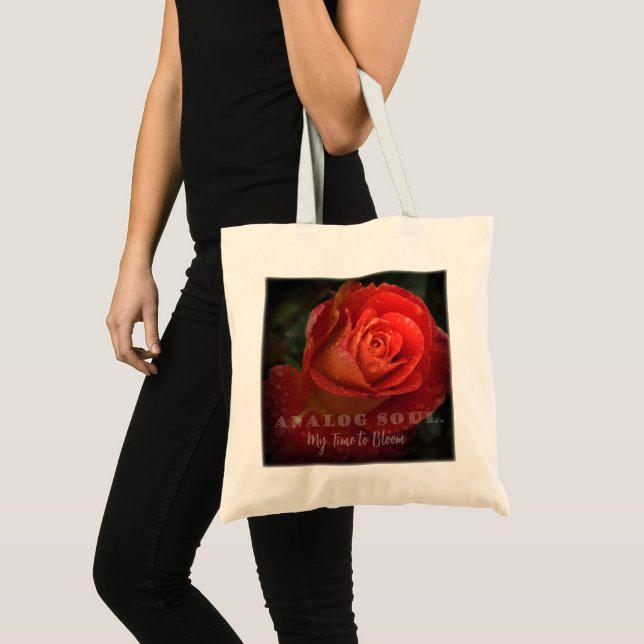 Bolso De Tela Red Rose Macro Analog Soul Aesthetic Tote Bag (Anverso (producto))