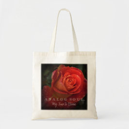 Bolso De Tela Red Rose Macro Analog Soul Aesthetic Tote Bag