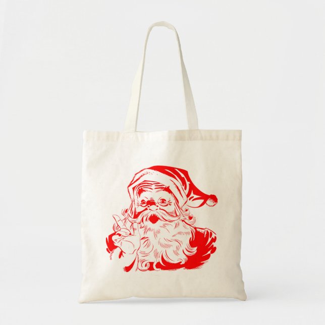 Bolso De Tela Red Santa Claus (Frente)