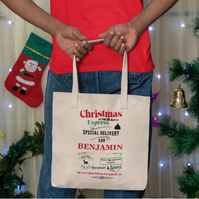 Bolso De Tela Red Santa Sack North Polo Entrega de ciervos (Subido por el creador)