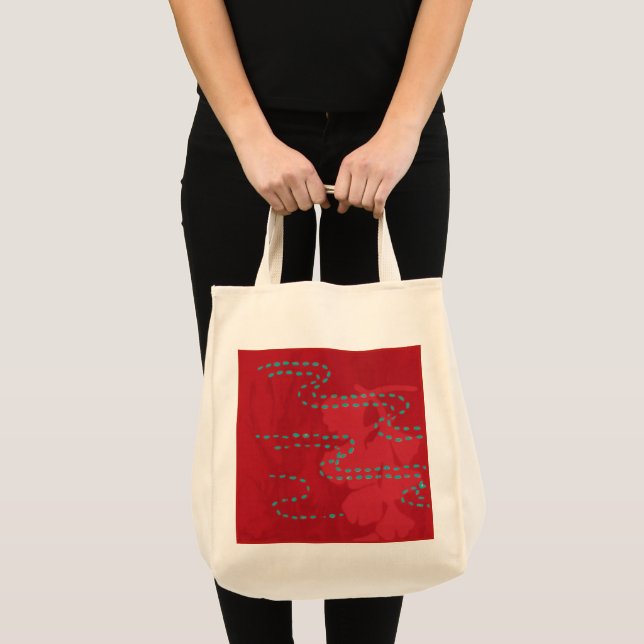 Bolso De Tela Red Sashiko (Anverso (producto))