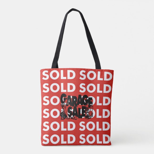 Bolso De Tela Red Sold Garage Sale Comprando Tote Bag (Reverso)