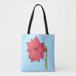 Bolso De Tela Red Star Flower