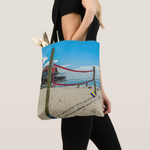 Bolso De Tela Red y arena de voleibol de playa