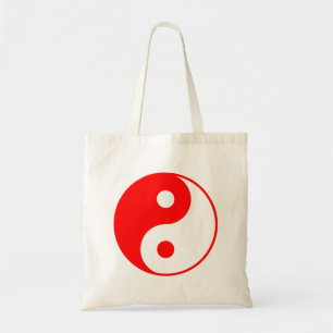 Bolso De Tela Red Yin Yang Tote Bag