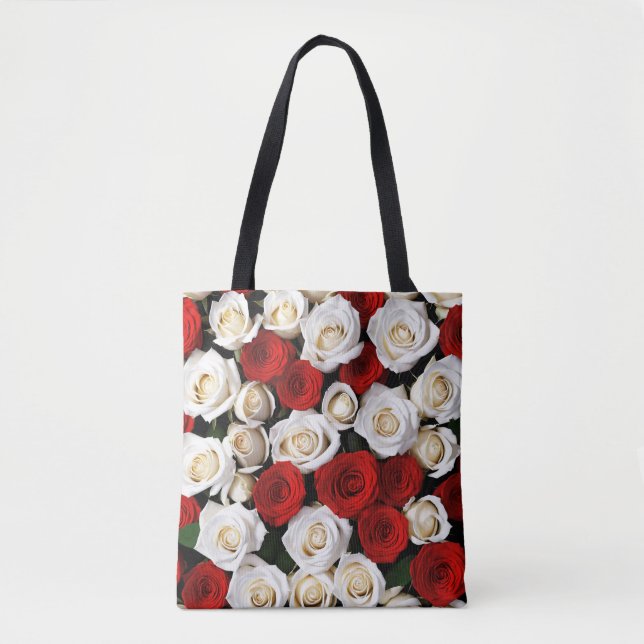 Bolso De Tela RedandWhiteRoses (Anverso)
