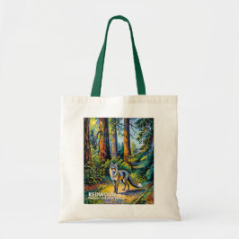 Bolso De Tela Redwood National Park Van Gogh Forest Fox Custom