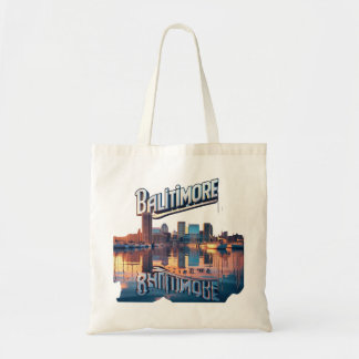 Bolso De Tela Reflejos del Inner Harbor: Baltimore Strong Tote