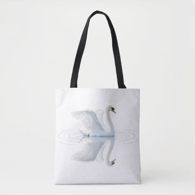 Bolso De Tela Reflexión del cisne (Anverso)