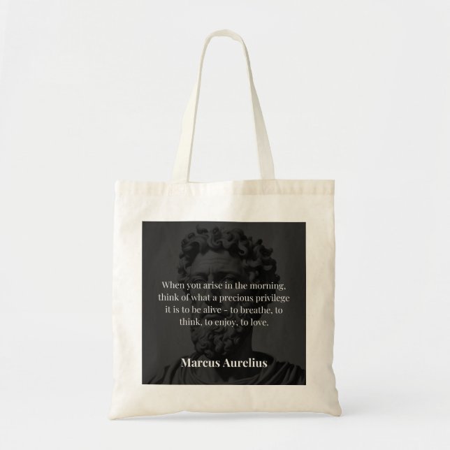 Bolso De Tela Reflexión matutina de Marco Aurelio (Frente)