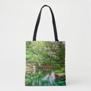 Bolso De Tela Reflexiones verdes de primavera