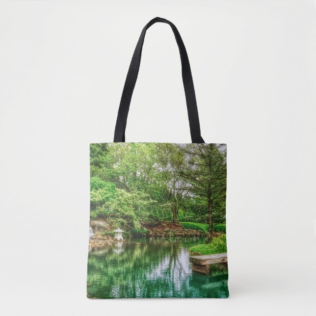 Bolso De Tela Reflexiones verdes de primavera (Anverso)