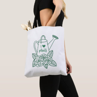 Bolso De Tela Regadera de diseño floral