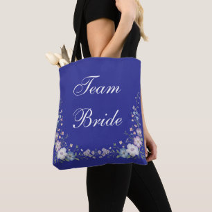 Bolso De Tela Regal Blue Vintage Elegance Garden Blooms