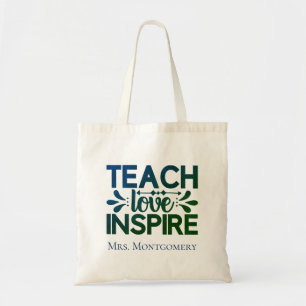 Bolso De Tela Regala Enseñar Amar Inspirar para Maestros