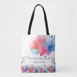 Bolso De Tela Regalo acuático floral moderno para mamá con cita