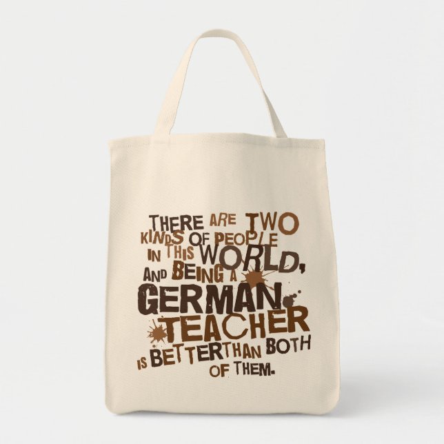 Bolso De Tela Regalo alemán del profesor (Frente)