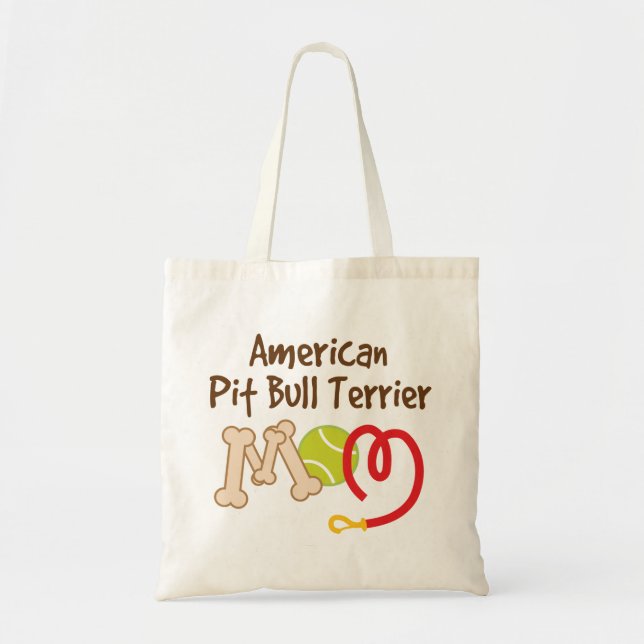 Bolso De Tela Regalo americano de la mamá de la raza del perro (Frente)