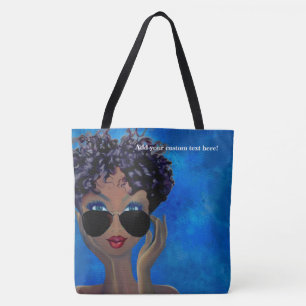 Bolso De Tela Regalo azul del arte negro de la hermandad de