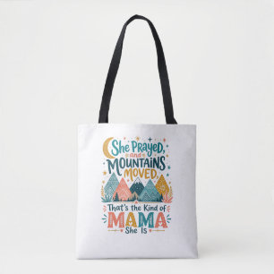 Bolso De Tela Regalo cristiano para Mama Fiel “Montañas Movidas”