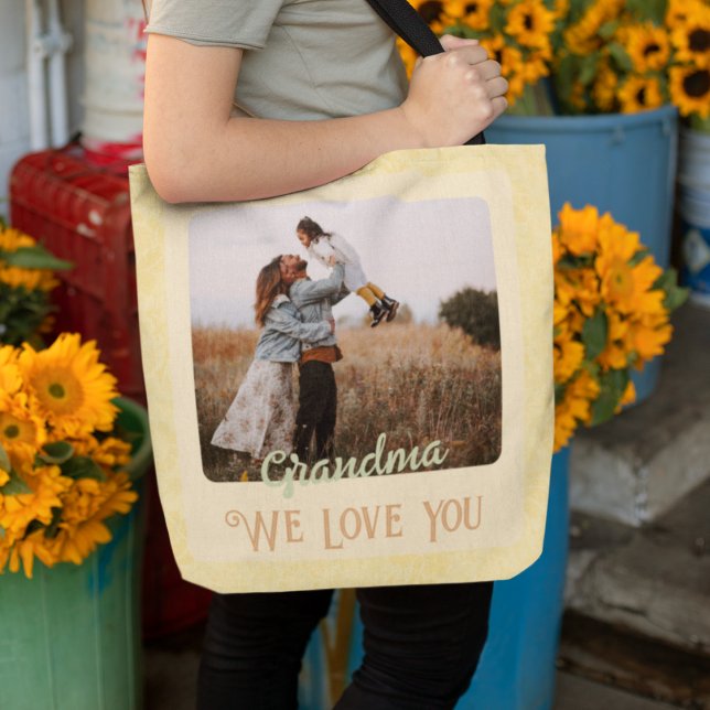 Bolso De Tela Regalo de abuelos de texto de foto personalizados  (Subido por el creador)