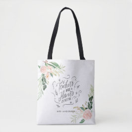 Bolso De Tela Regalo de agradecimiento floral rosa de Rubor