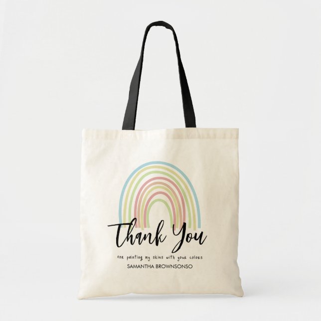 Bolso De Tela Regalo de agradecimiento para maestro de arcoíris  (Frente)