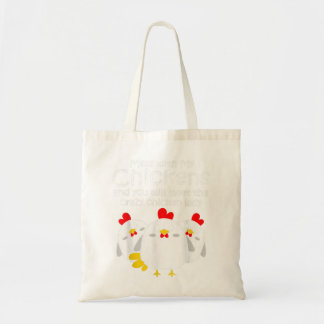 Bolso De Tela Regalo de agricultora de pollo loca en el patio tr