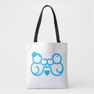 Bolso De Tela Regalo de arte de línea de corazón minimalista par