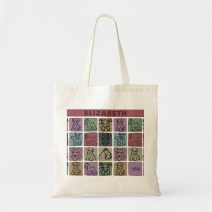 Bolso De Tela Regalo de arte retro de Schnauzer miniatura con no