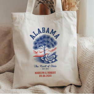 Bolso De Tela Regalo de bienvenida de boda de Alabama para damas