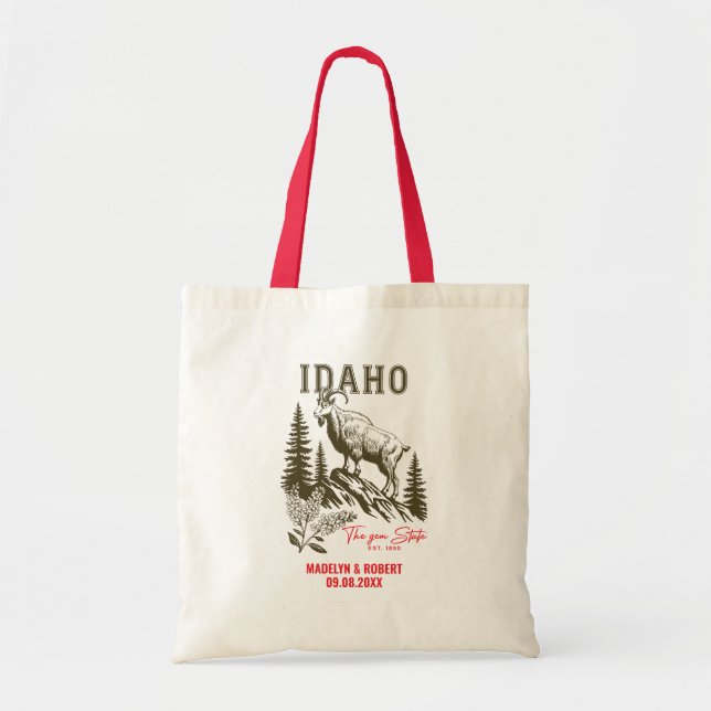 Bolso De Tela Regalo de bienvenida de Idaho Boda para damas de h (Frente)