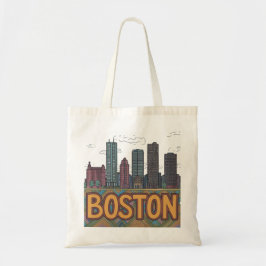 Bolso De Tela Regalo de boceto dibujado a mano del horizonte art