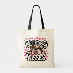 Bolso De Tela Regalo de Bulldog Inglés Cachorro Perro Corazón Ro